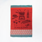 Torchon jacquard « Saison de la fondue »