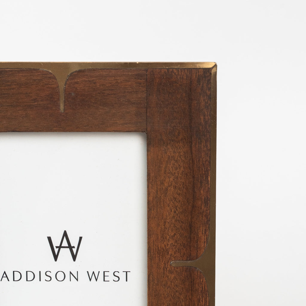 Cadre photo en bois et laiton