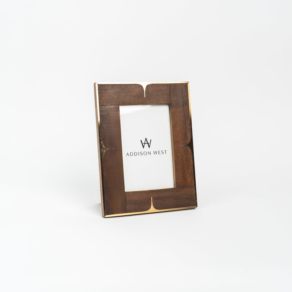 Cadre photo en bois et laiton