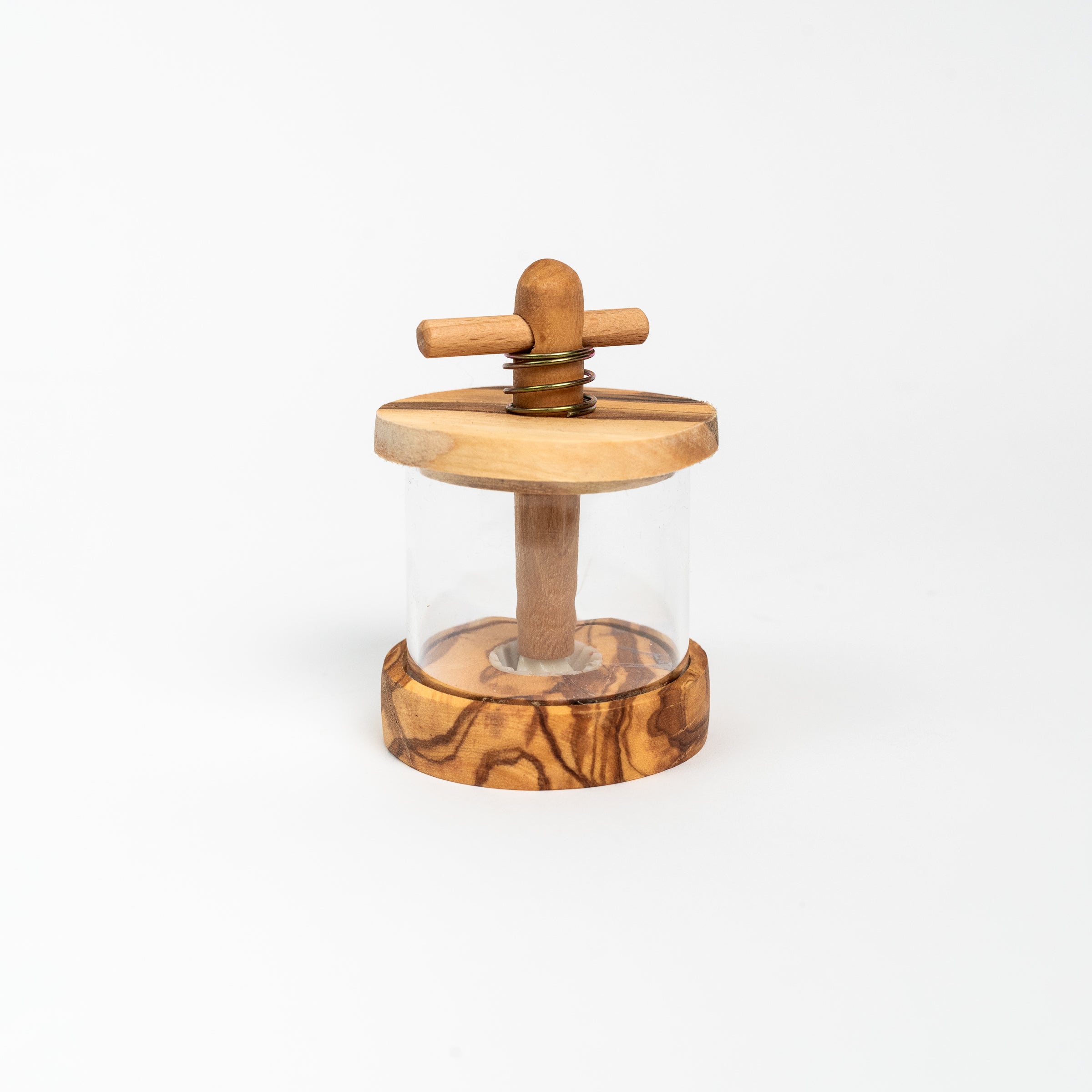 Moulin à herbes en bois d'olivier