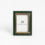 Cadre photo en aventurine or et vert