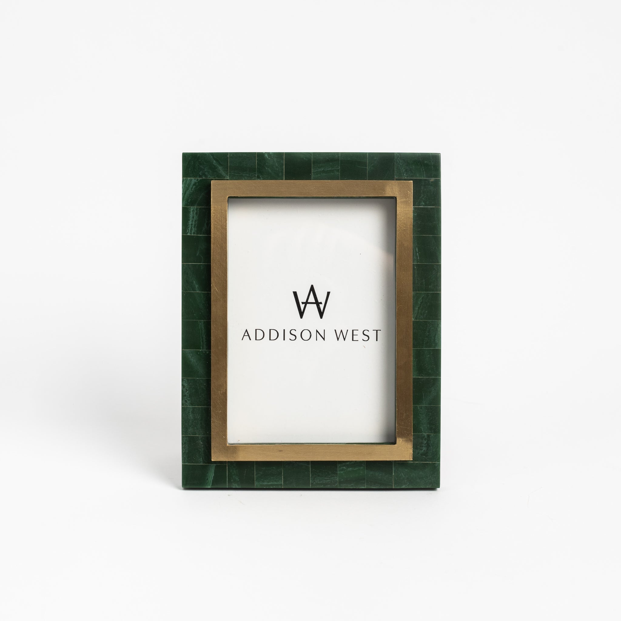 Cadre photo en aventurine or et vert