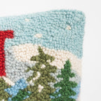 Coussin décoratif Ski VT crocheté à la main