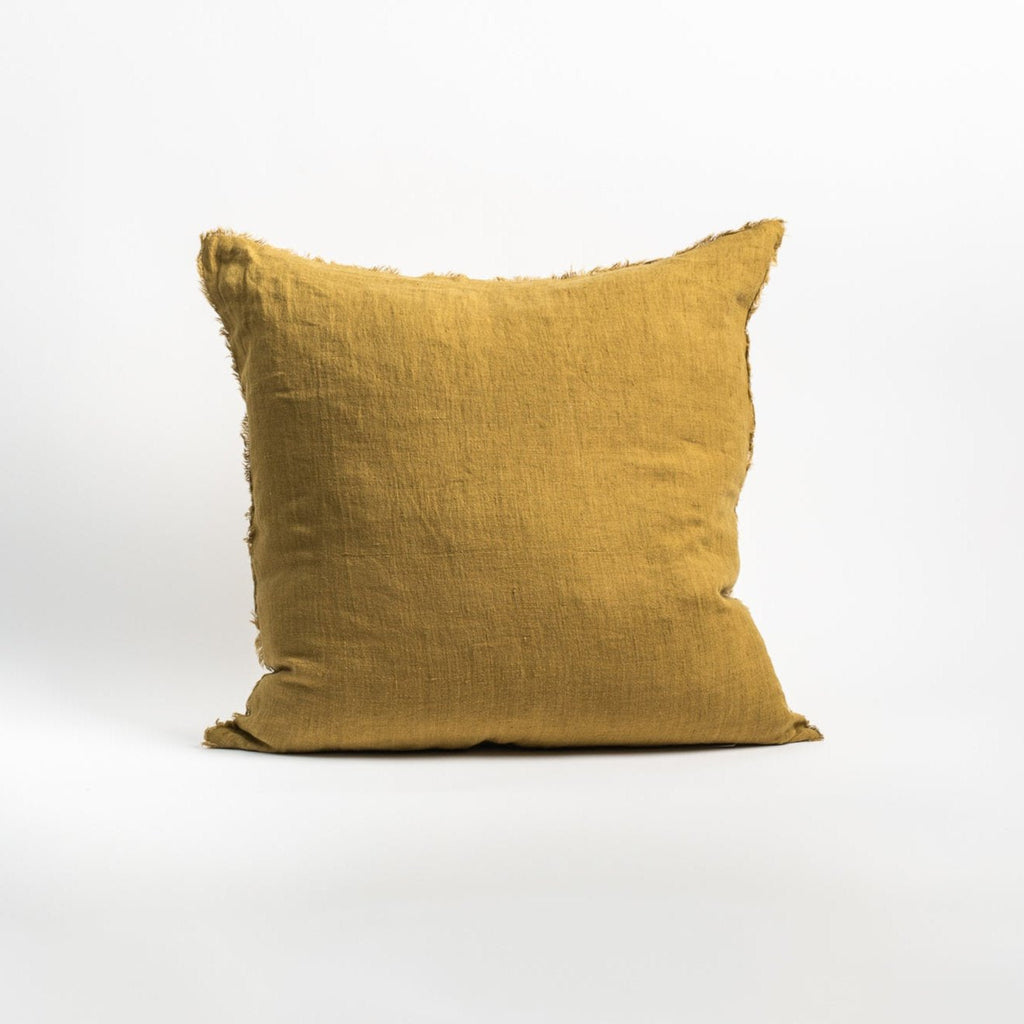 Coussin carré Lina Linen 24 couleur cumin