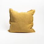 Coussin carré Selena Linen 20 couleur jaune désert