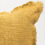 Coussin carré Selena Linen 20 couleur jaune désert