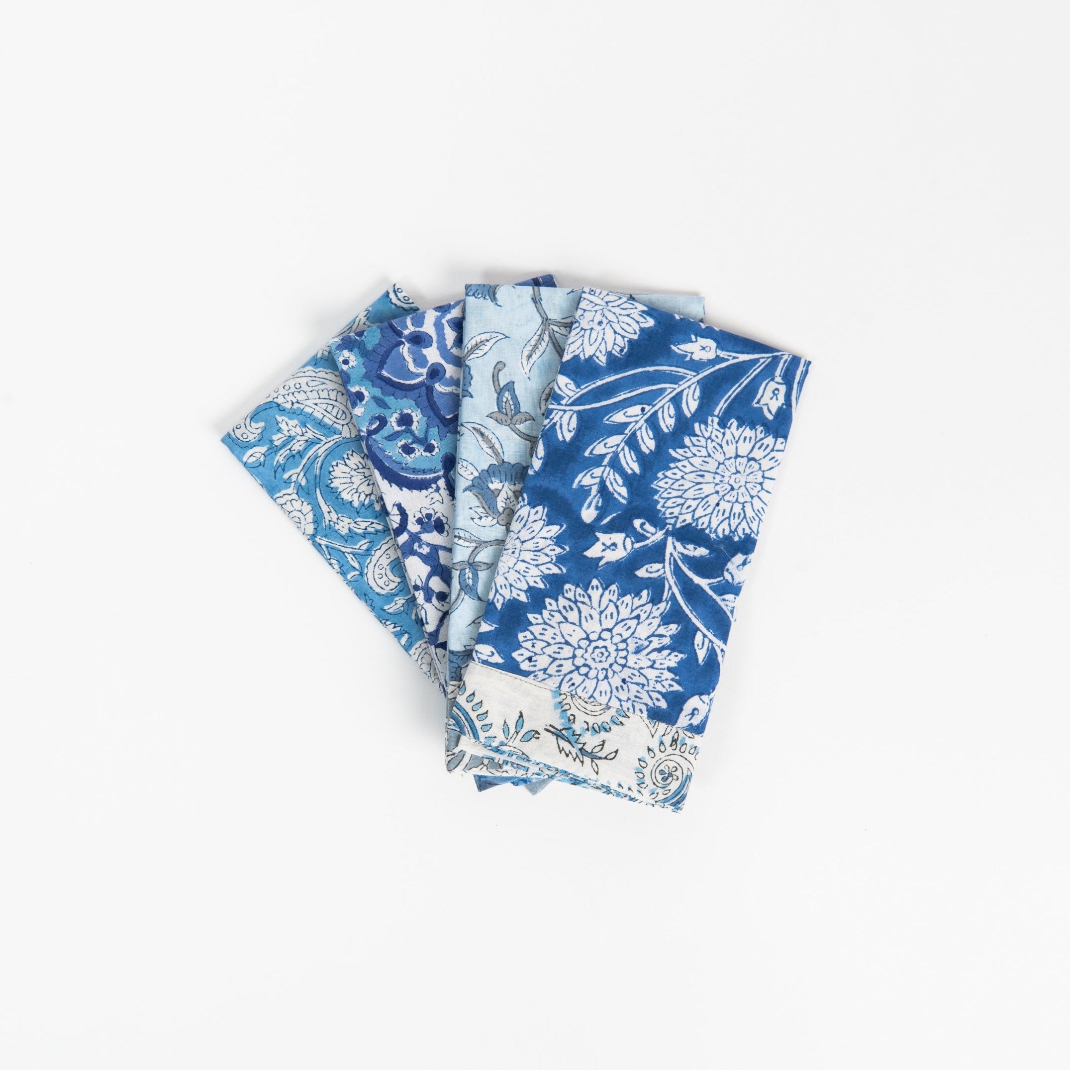 Serviettes de table artisanales du Vermont, couleur bleu ciel marin