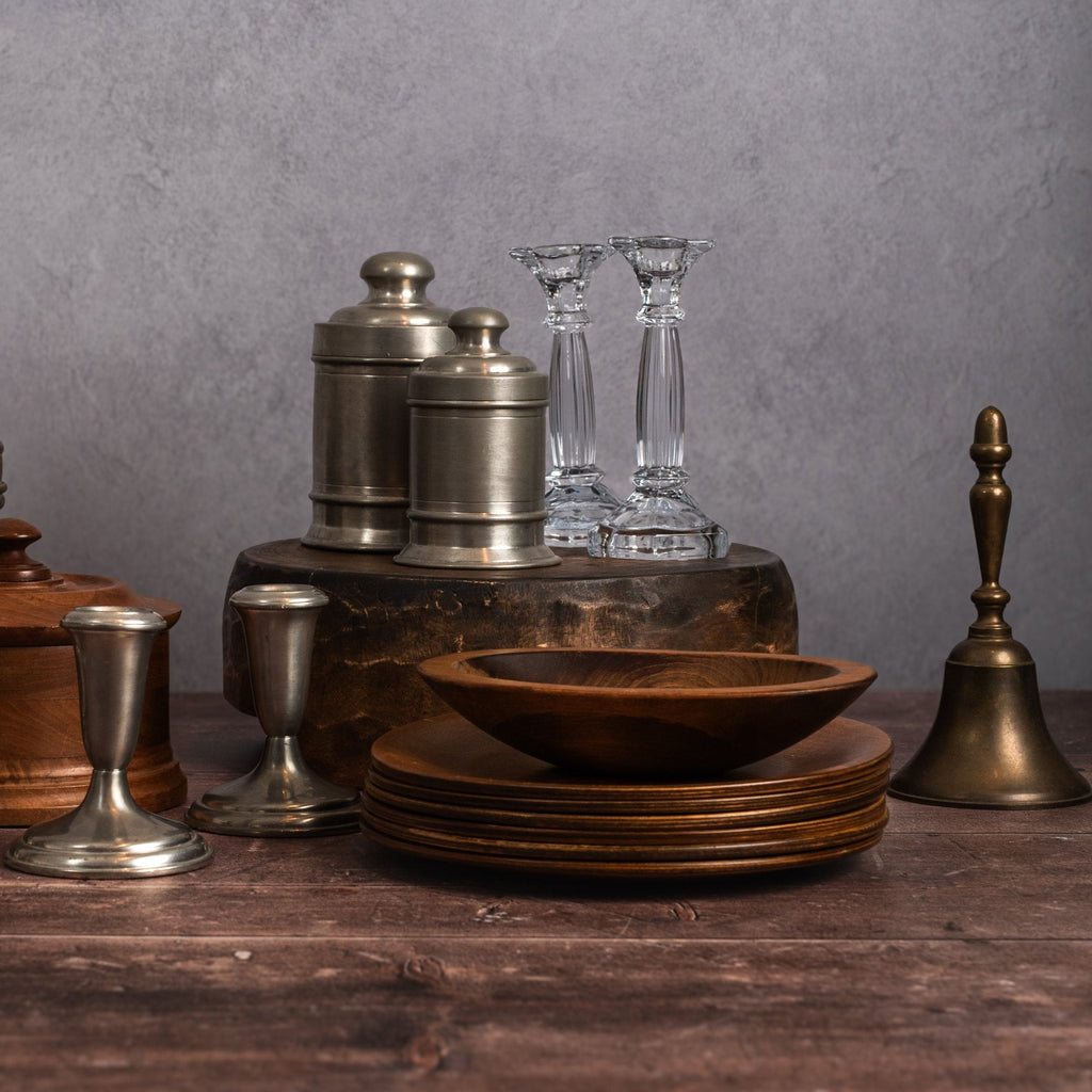 Paire de chandeliers en verre vintage