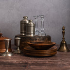 Paire de chandeliers en verre vintage