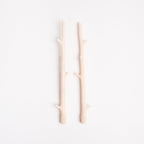 Paire de bougies en bâtonnets d'érable blanches