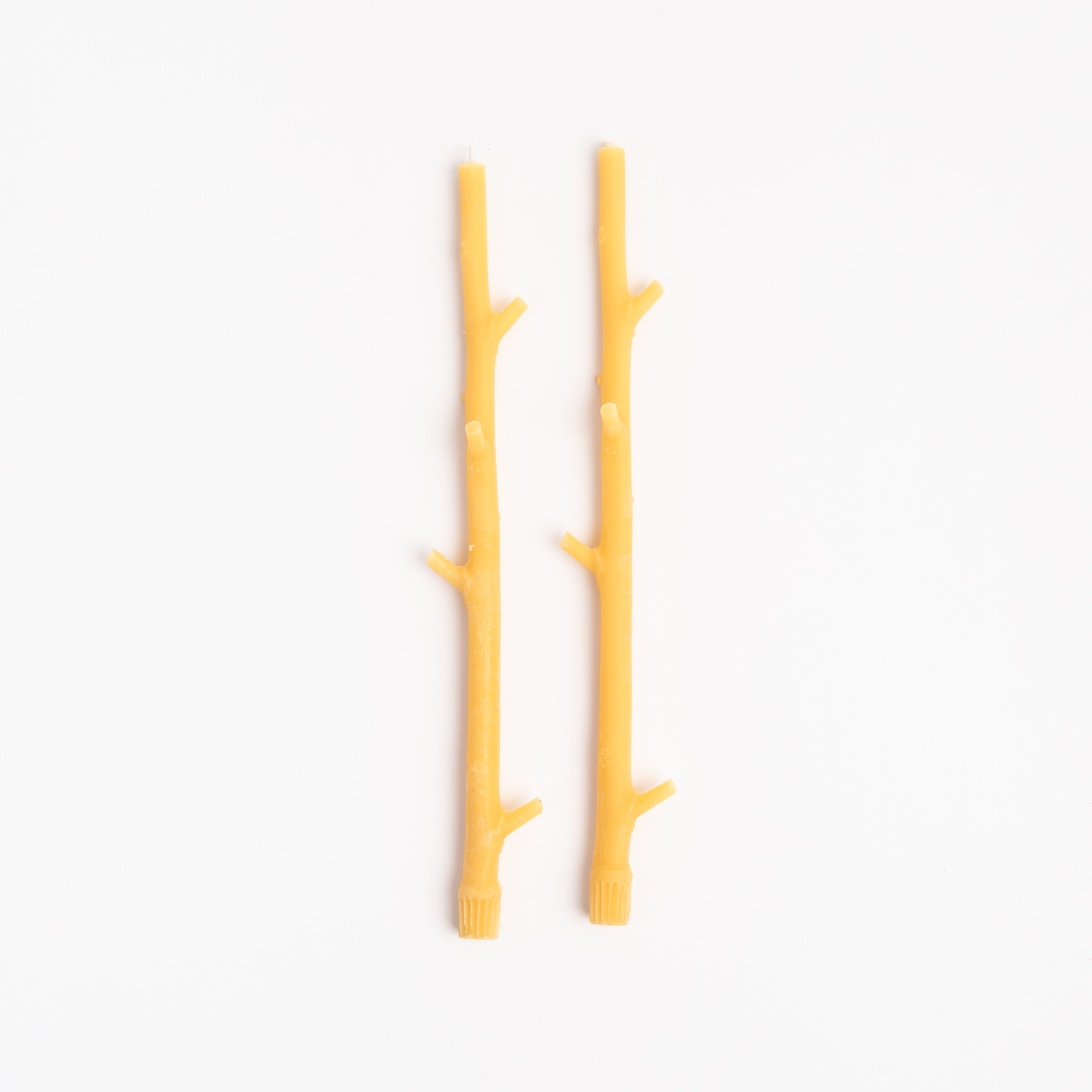 Paire de bougies en bâtonnets d'érable, couleur naturelle