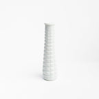 Vase à bourgeons en verre opalin à grille vintage