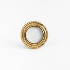 Cadre photo doré à perles