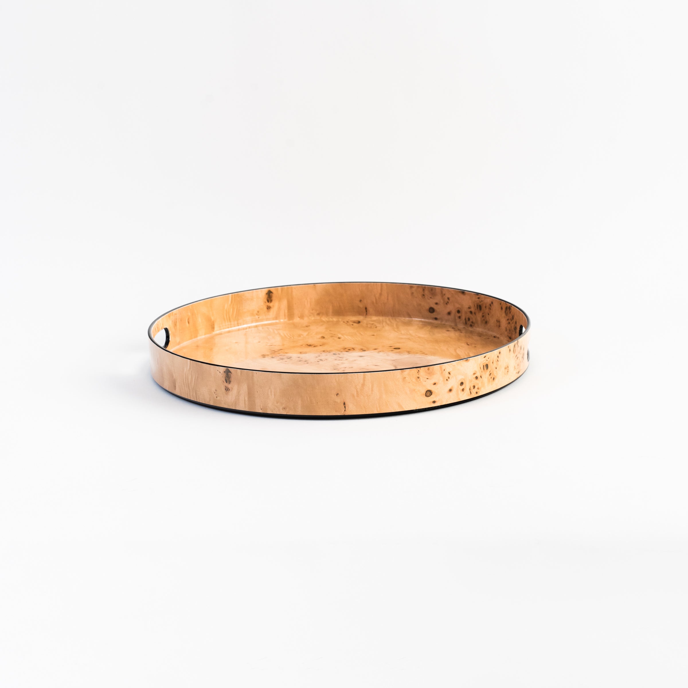 Plateau rond en loupe de bois - Moyen