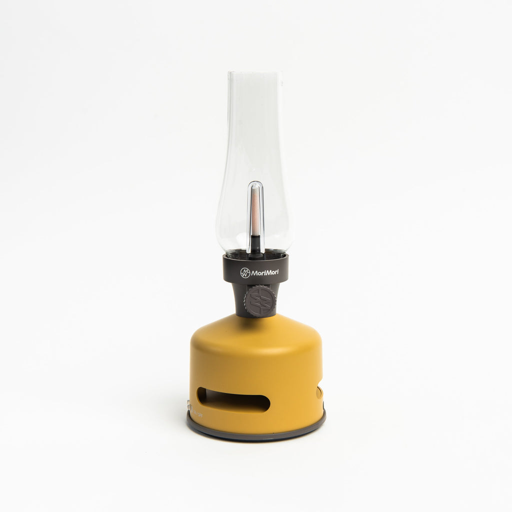 Lanterne LED lumineuse et sonore avec haut-parleur, couleur jaune moutarde