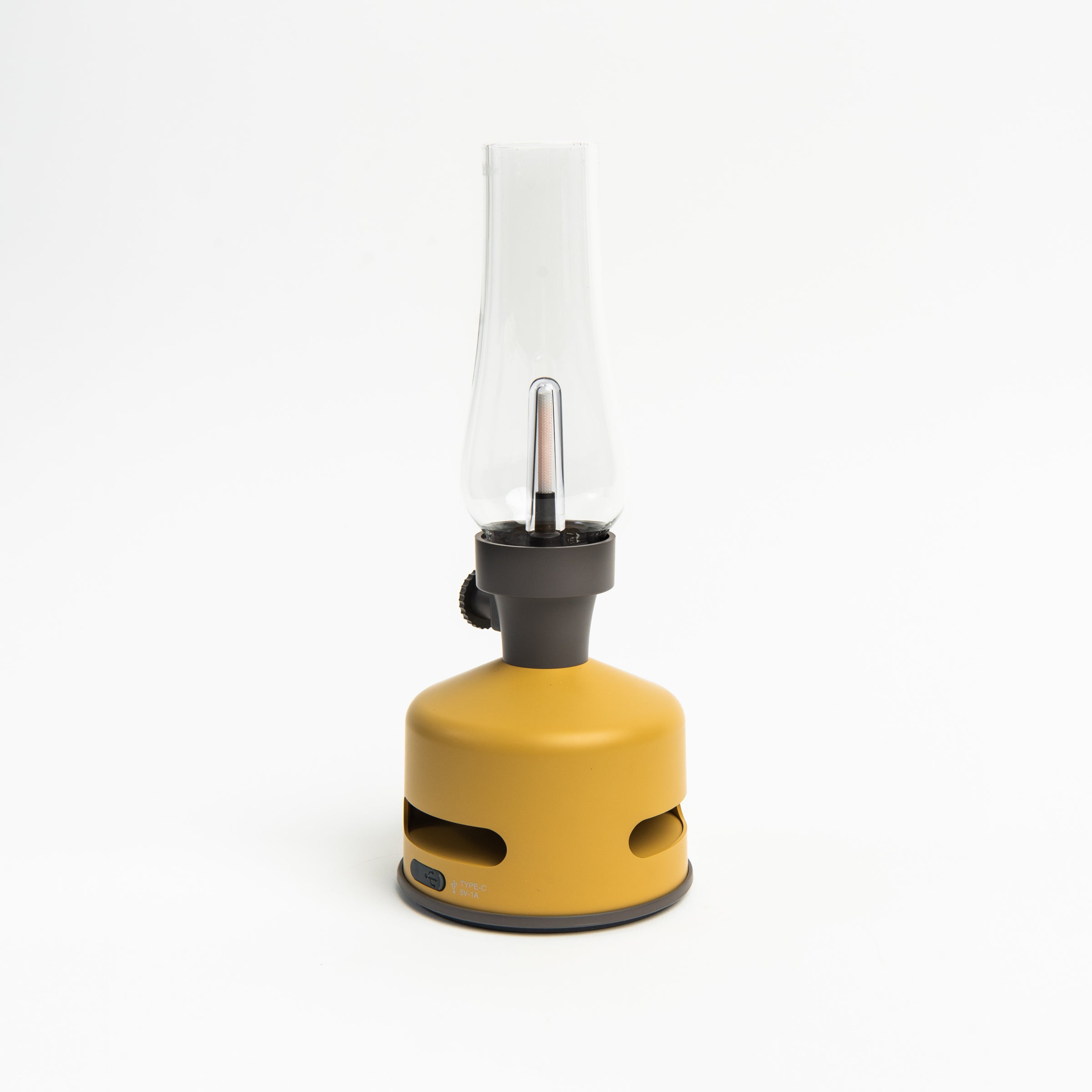 Lanterne LED lumineuse et sonore avec haut-parleur, couleur jaune moutarde