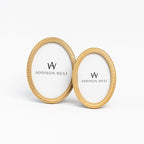 Cadre photo ovale avec couronne de laurier