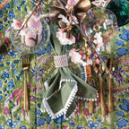 Ronds de serviette en rotin blanchi, lot de 4