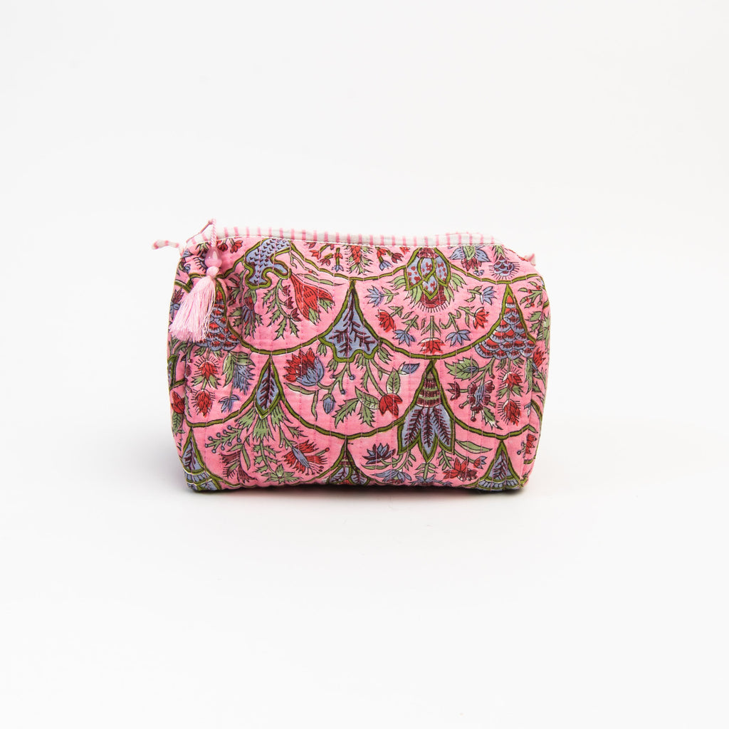 Trousse de toilette tulipe rose