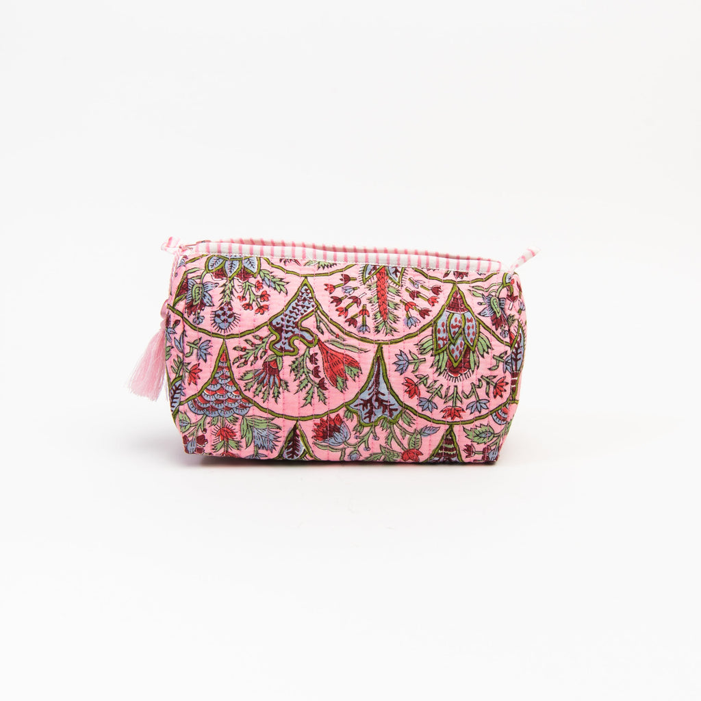 Trousse de toilette tulipe rose