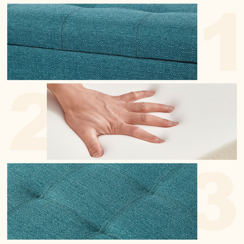 Banc coffre de rangement en cuir reconstitué Adeco 50