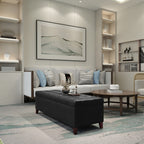 Banc coffre de rangement en cuir reconstitué Adeco 50