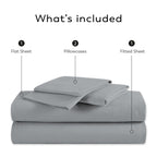 Ensemble de draps Aireolux en coton égyptien de luxe ultra-doux et soyeux, 1000 fils/cm².