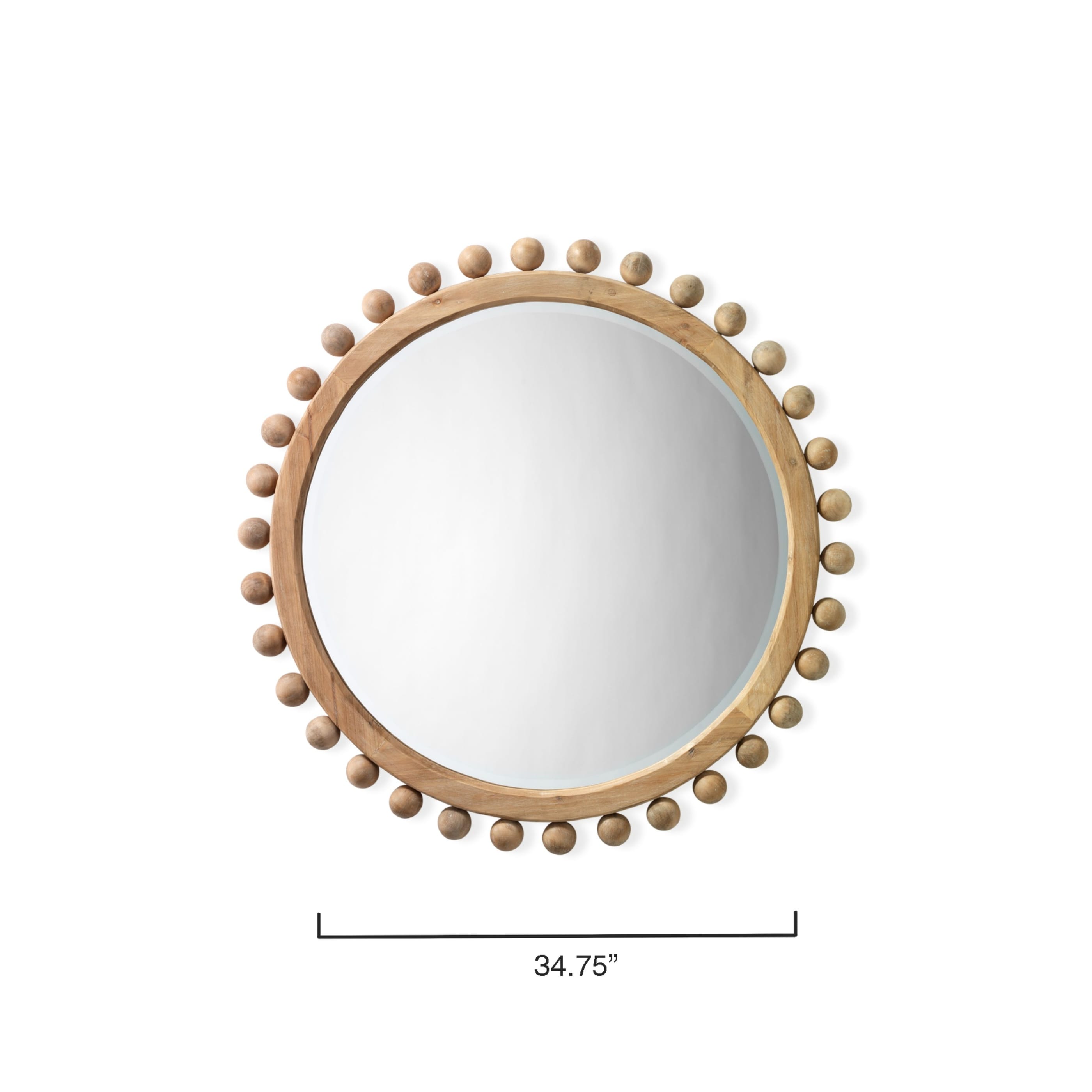 Miroir rond en bois naturel Alden Décor Orion