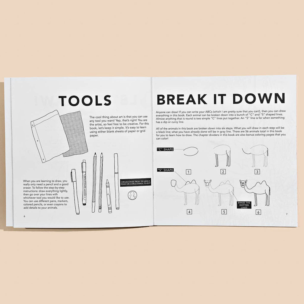 Tous les animaux : un livre d'art pour apprendre à dessiner aux enfants