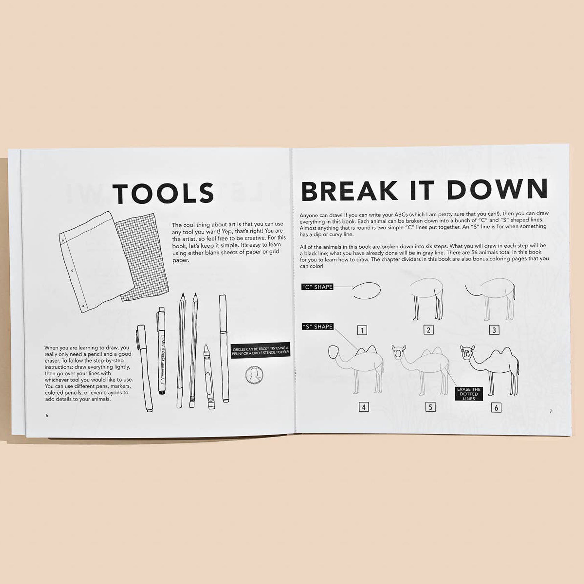 Tous les animaux : un livre d'art pour apprendre à dessiner aux enfants