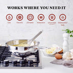 Casserole Alva Maestro en acier inoxydable 5 plis - 1,6 L. Non toxique