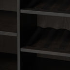 Meuble bar Amber Lewis x Four Hands Bari en placage noir fumé craquelé