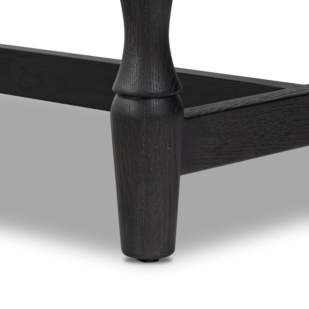 Meuble bar Amber Lewis x Four Hands Bari en placage noir fumé craquelé