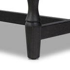 Meuble bar Amber Lewis x Four Hands Bari en placage noir fumé craquelé