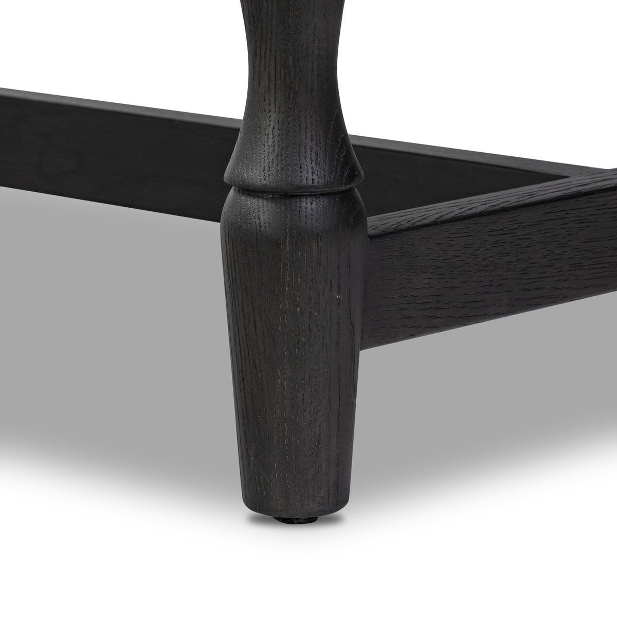 Meuble bar Amber Lewis x Four Hands Bari en placage noir fumé craquelé