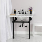 Robinet de salle de bain à entraxe large de style classique américain