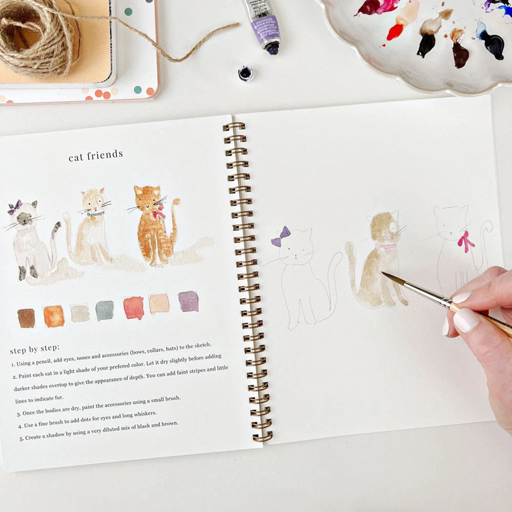 Cahier d'aquarelle sur les animaux
