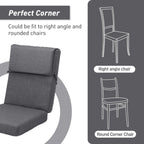 Ensemble de 4 coussins pour chaise de patio à dossier haut Aoodor, 46 x 21 x 4 pouces (coussins seulement)