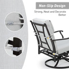 Ensemble de 4 coussins pour chaise de patio à dossier haut Aoodor, 46 x 21 x 4 pouces (coussins seulement)