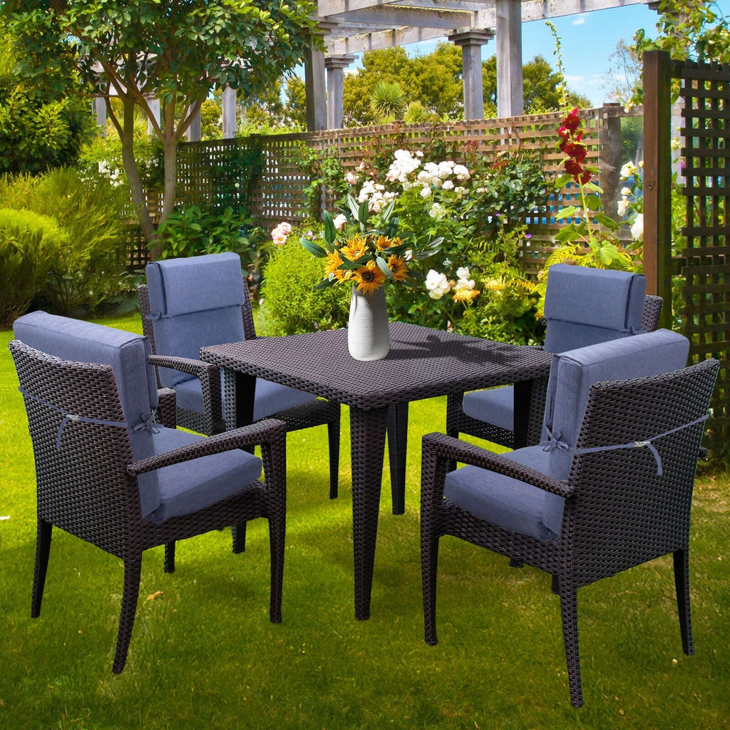 Ensemble de 4 coussins pour chaise de patio à dossier haut Aoodor, 46 x 21 x 4 pouces (coussins seulement)