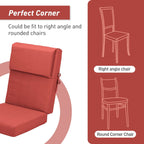 Ensemble de 4 coussins pour chaise de patio à dossier haut Aoodor, 46 x 21 x 4 pouces (coussins seulement)