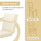 Ensemble de 4 coussins pour chaise de patio à dossier haut Aoodor, 46 x 21 x 4 pouces (coussins seulement)