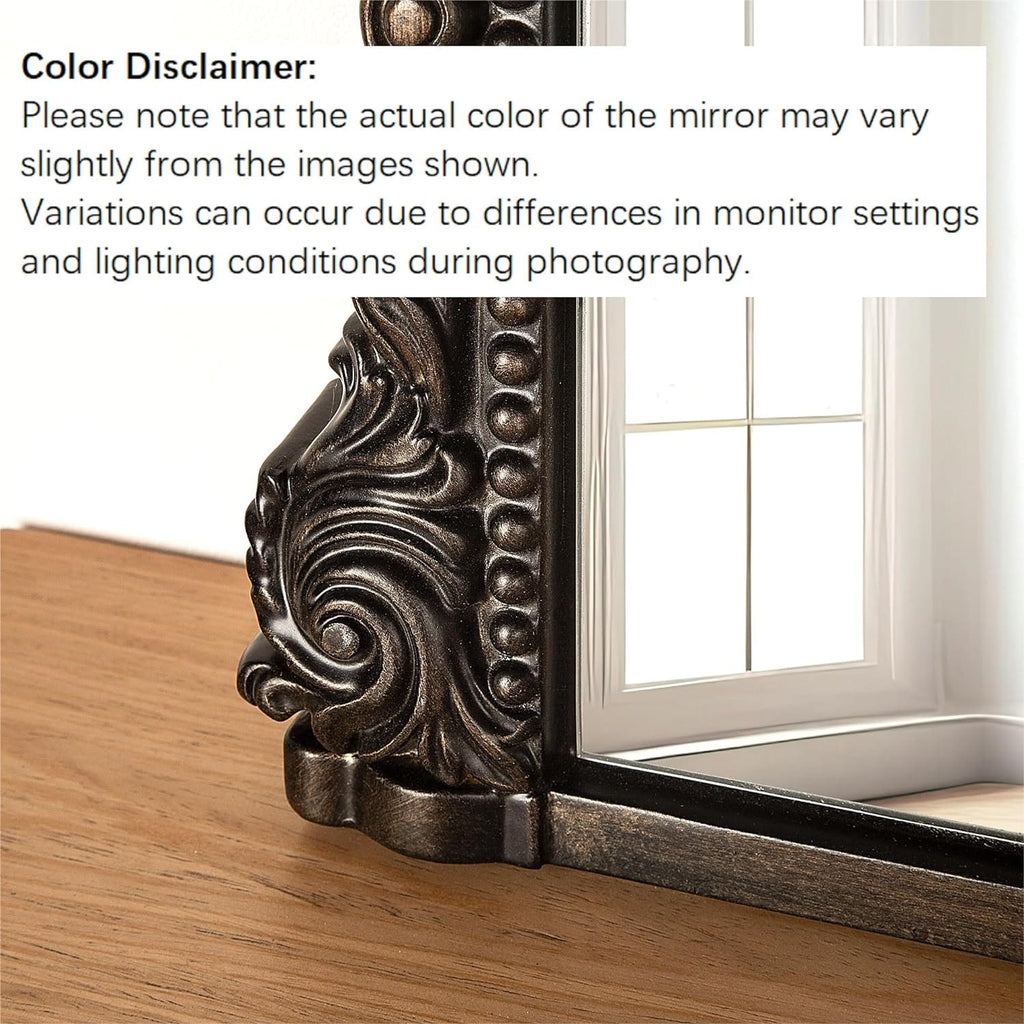 Miroir mural arqué style baroque - 36×23