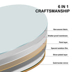 Miroir sur pied en bois arqué, miroir mural