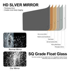 Miroir sur pied en bois arqué, miroir mural