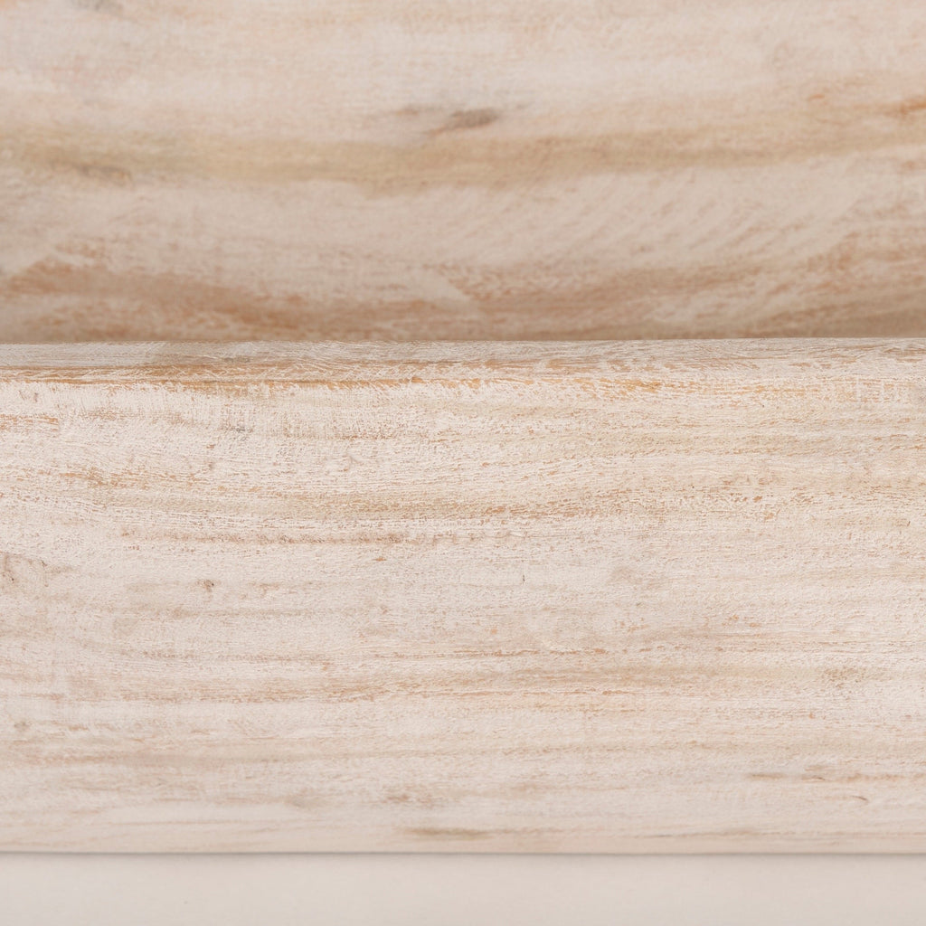 Bol oblong extra large Athena en bois recyclé noir-brun - 26,0 cm (L) x 10,0 cm (l) x 7,0 cm (H)