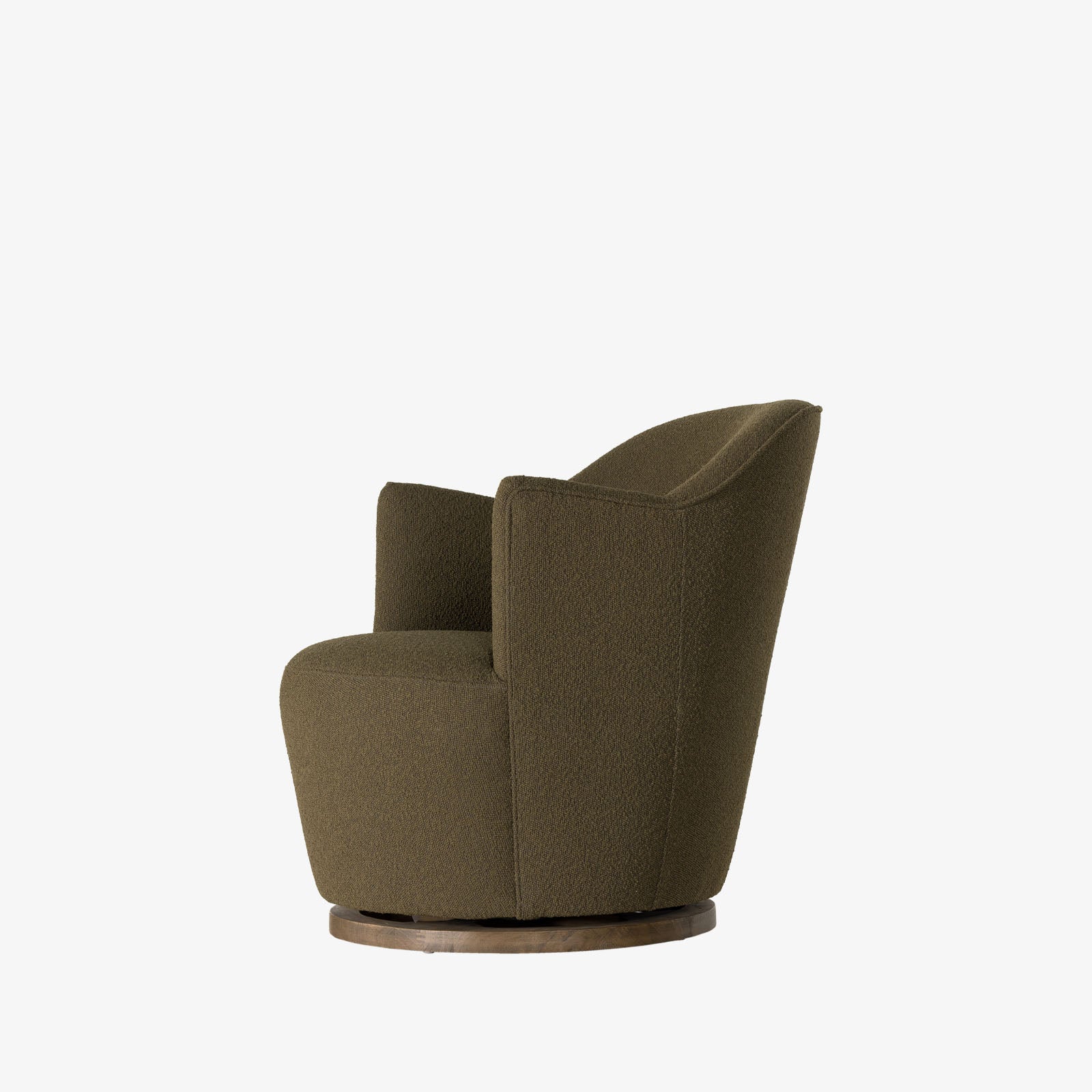 Fauteuil pivotant Four Hands Aurora en boucle olive