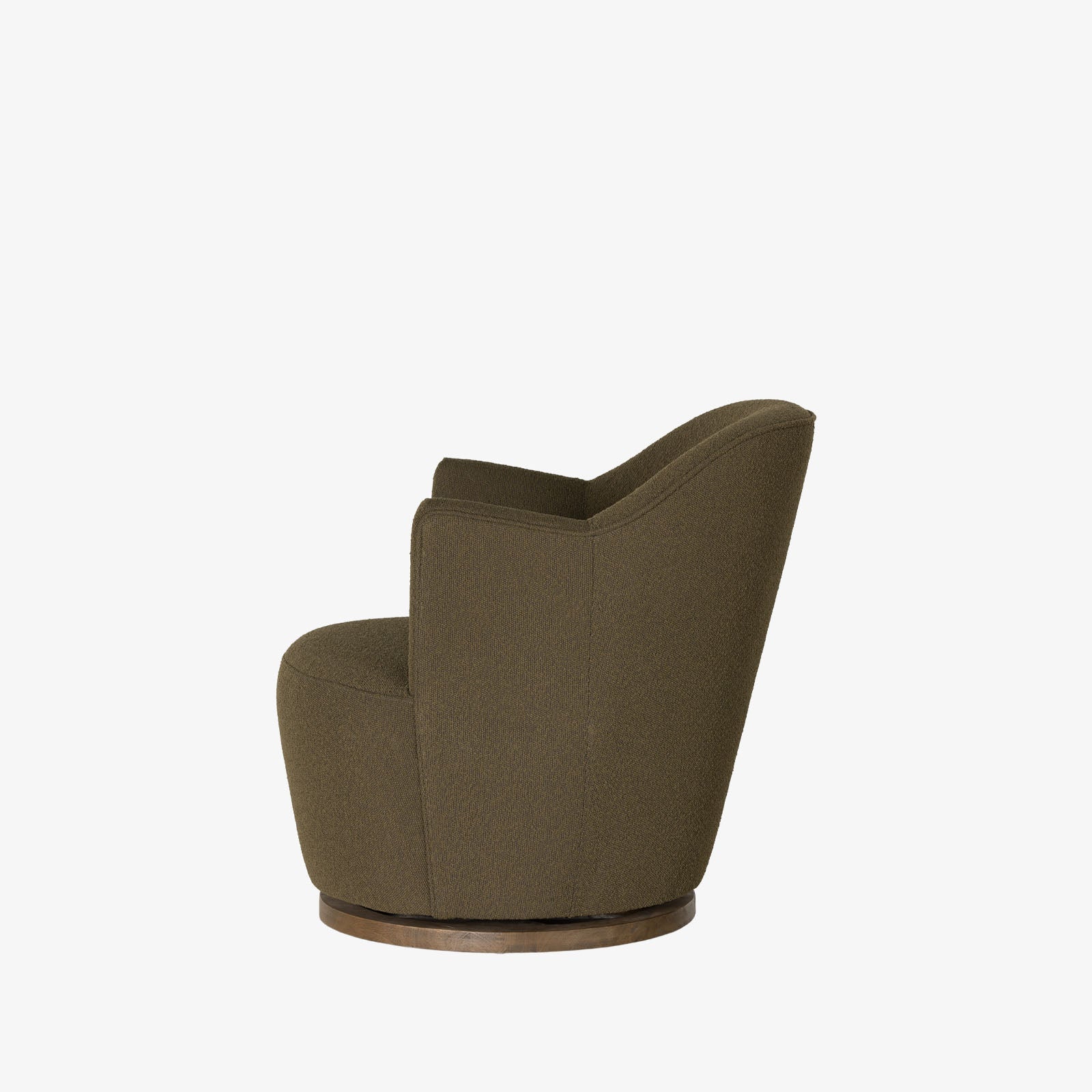 Fauteuil pivotant Four Hands Aurora en boucle olive