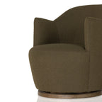Fauteuil pivotant Four Hands Aurora en boucle olive