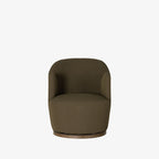Fauteuil pivotant Four Hands Aurora en boucle olive